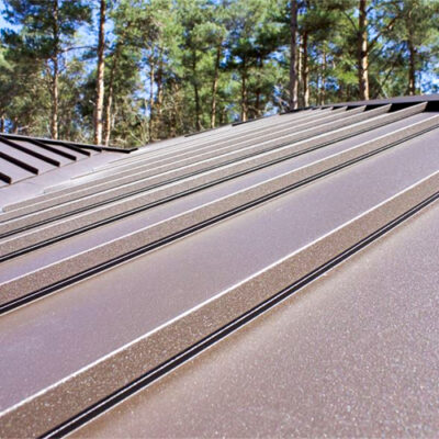 Close up of standing seam roof.